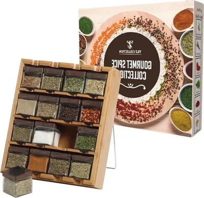 Produktbild von Küchenregal mit 16 Kräutertöpfen und Gewürzen