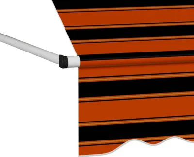Zdjęcie produktu dla vidaXL Wysuwana markiza obsługiwana ręcznie 400 cm pomarańczowo-brązowa