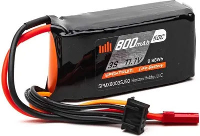 Productafbeelding van Spektrum LiPo-accu, 11.1V, 800mAh, 50C, met JST-connector