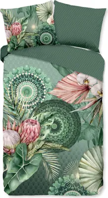 Productafbeelding van HIP Dekbedovertrek "mandala's en bloemen" - Multi - (140x200/220 cm) - Katoen Flanel