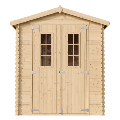Image de Abri de jardin en bois TIMBELA M367C+M367G - Plancher Imprégné 1.98 m2