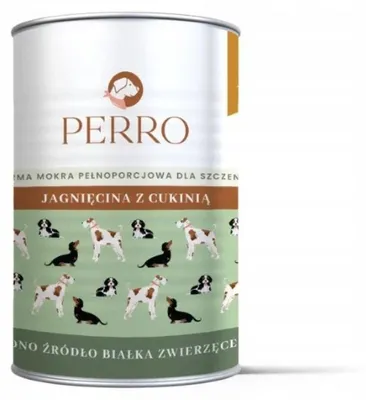 Zdjęcie produktu dla Mokra karma dla psa PERRO JUNIOR Jagnięcina z cukinią 400g