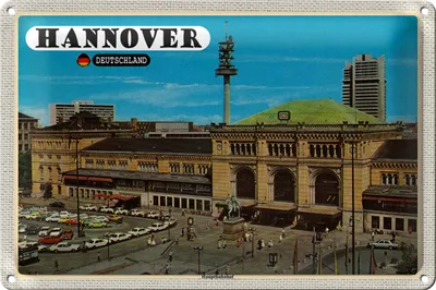 Produktbild von Blechschild Städte Hannover Hauptbahnhof Gemälde 30x20cm