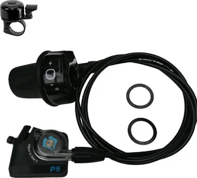 Immagine prodotto di maxxi4you Sturmey Archer SRAM P5 Set manopola del cambio a rotazione destra Klickbox 5 marce  incl. maxxi4you campanello per bicicletta