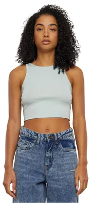 Zdjęcie produktu dla Dámské tílko Urban Classics Ladies Organic Cropped Rib Top frostmint - L
