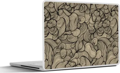 Produktbild von MuchoWow® Laptop Aufkleber Sticker Cover Abstrakt - Linie - Muster 32.5x23.5 cm - Sticker für Laptop - Selbstklebend