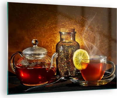 Produktbild von Bilder auf glas - Asien tee geschmack gesundheit - 70x50cm - Glasbilder - Wandbilder - Kunstdruck - zum Aufhängen bereit - Wanddekoration aus Glas - Glas Bilder - Wandbild auf Glas - GAA70x50-2434