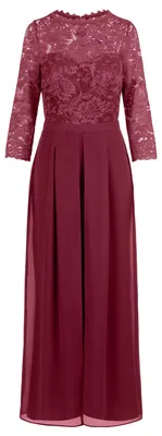 Produktbild von APART Abendoverall mit Spitzentop und weitem Bein, Bordeauxrot, 38