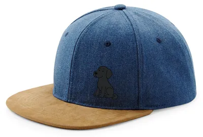 Produktbild von Huuraa Cappy Mütze brauner Labrador Retriever Chocolate Labi Comic Denim Baumwolle und Polyester Snapback Kappe Geschenkidee