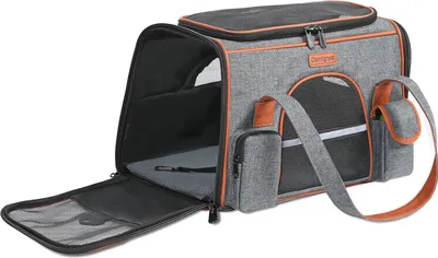Produktbild von Faltbare Transporttas für Katzen und Hunde bis 7 kg - atmungsaktive Transportbox - Hundetragetasche - Katzentransporter