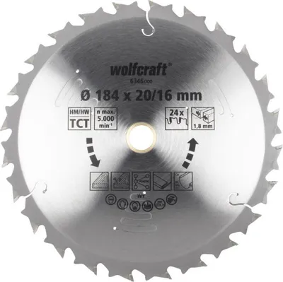Zdjęcie produktu dla Brzeszczot Wolfcraft 184 x 20/16 mm z węglików spiekanych