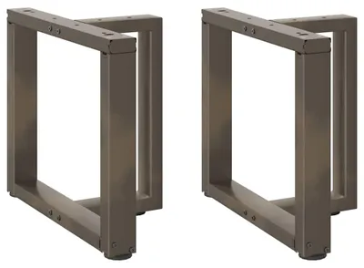 Zdjęcie produktu dla Nogi do stolika kawowego w kształcie litery T 2 szt. Czarne 50x25x(42-43) cm Stal
