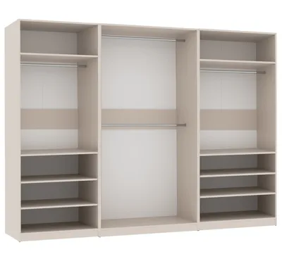 Produktbild von Marmex Möbel Garderobenschrank TRES SET O Graubeige Cashmere 260x206x51 cm