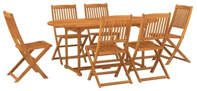 Image de vidaXL Ensemble de jardin 7 pièces 180x90x75 cm bois massif acacia