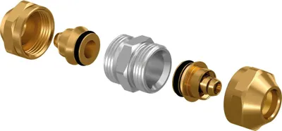 Image de UPONOR Fit, raccord à visser, PEX, 17x2,0-17x2,0, 1 pièce.