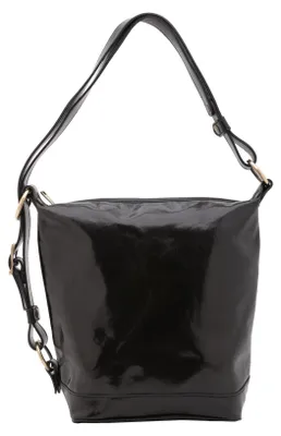 Imagen del producto de Bolso de hombro Emmer, cuero genuino, correa ajustable. Fabricado en Italia