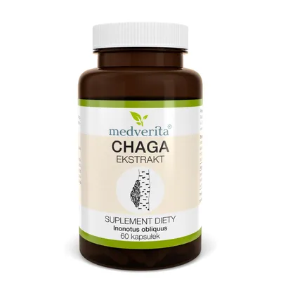 Zdjęcie produktu dla Medverita Chaga ekstrakt 500mg - 60 kapsułek