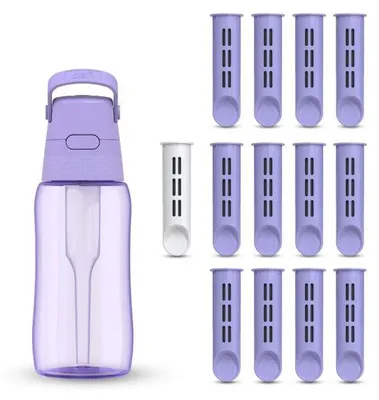 Zdjęcie produktu dla Dafi Butelka filtrująca SOLID 0,5 zbiornik zakrętka lavender 13 filtrów