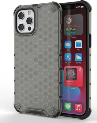 Produktbild von Mobigear Honeycomb iPhone 13 Mini Hülle Hardcase Backcover Stoßfest - Schwarz
