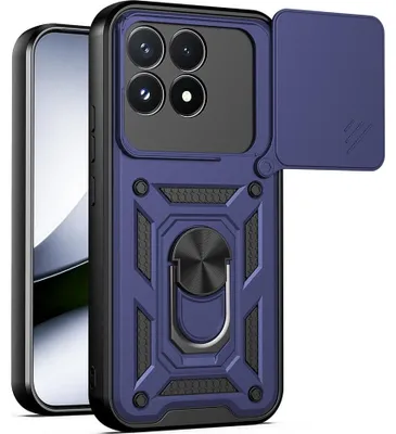Produktbild von Handyhülle mit Kameraschutz für Xiaomi POCO F9 Pro, Techsuit CamShield Series, Blau