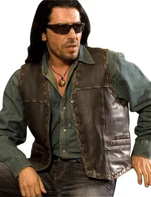 Produktbild von Herren Western Weste Cowboy Biker Leder »HONDO« Braun