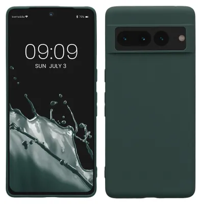 Produktbild von kwmobile Handyhülle für Google Pixel 7 Pro Hülle - TPU Case - Kabelloses Laden - Schutzhülle Cover in Moosgrün