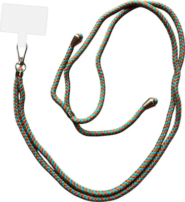 Obrázok produktu pre Smartphonica Phone Cord Universal - nastaviteľný odnímateľný kábel pre mobilný telefón - 150 CM - telefónna reťaz oranžová modrá