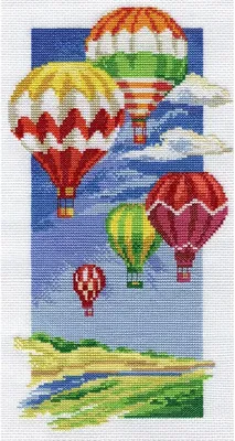 Productafbeelding van Kruissteekset Panna "Globos", 16,5 x 30 cm, met telpatroon