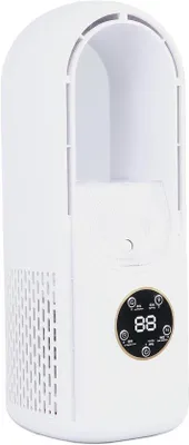Zdjęcie produktu dla Przenośny, cichy wentylator stołowy USB, 6 prędkości, mały wentylator chłodzący, do biura i salonu, biały