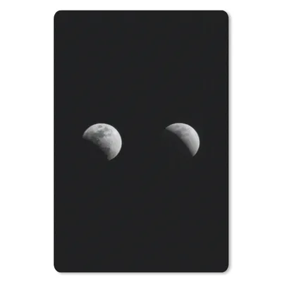 Produktbild von MuchoWow® Mauspad Mousepad Schwarz - Weiß - Mond - Mondphase - Weltraum 18x27 cm - Mousepads - Maus Mat - Pad - Mausunterlage