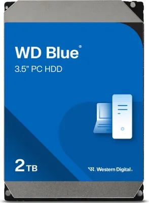 Productafbeelding van WD Blue WD20EZBX - Harde schijf - 2 TB - intern - 3.5" (8.9 cm) - SATA 6Gb/s - 7200 rpm - Cache: 256 MB