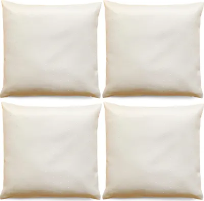 Imagen del producto de Juego de 4 fundas de cojín de 40x40 cm, color beige, con cremallera, para decoración
