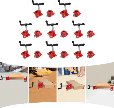 Obrázek produktu pro Sada trubkových svorek pro lepení dřeva – trubková svorka – 8 kusů – 26,5 mm – železo – pro těžké zatížení – ergonomická rukojeť – pro výrobu skříní a nábytku