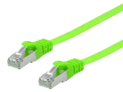 Produktbild von Equip Cat.6A U/FTP Flat Patchkabel, 1m, Grün