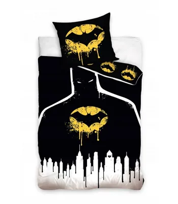 Produktbild von Batman Bettwäsche Bettbezug Kissenbezug 140 - 135X200 Cm - 100% Baumwolle - Kinderbettwäsche