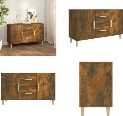 Obrázek produktu pro vidaXL Příborník kouřový dub 100x36x60 cm materiál na bázi dřeva - Příborník - Příborníky - Skříňka - Úložná skříňka