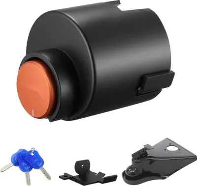 Produktbild von Diebstahlschutz Anhängerschloss 142x175mm - Kompatibel mit 58,7mm Kupplung - Schloss für Anhänger Sicherheit