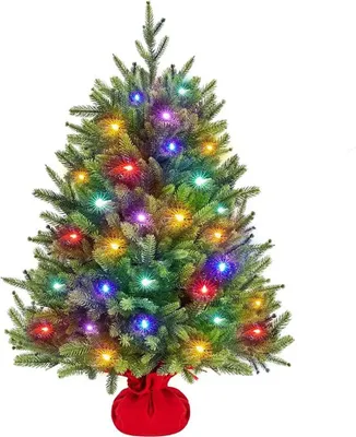 Immagine prodotto di Albero di Natale artificiale 411384 verde 3ft, con 50 LED, 91,5 cm