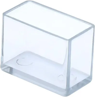 Produktbild von Stuhlbeinkappen aus PVC, rechteckig, 15 x 30 mm, transparent | Kratzfest, 12 Stück
