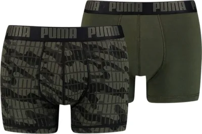 Produktbild von PUMA MEN CAMO BOXER 2P forest green combo M