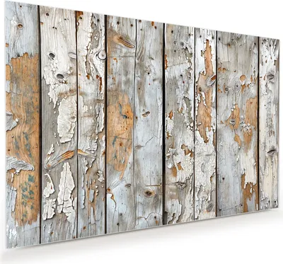 Produktbild von Glasbild 75x50cm in XXL für Wohnzimmer, Schlafzimmer Motiv Verwittertes Holz