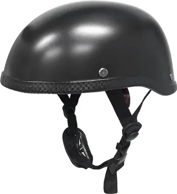 Produktbild von Style Motorrad-Halbhelm ABS+Baumwoll-Kunststoffkappe- Stumm schwarz für Motorradfahrer Biker Ridder(Einheitsgröße)Universal Waschbar