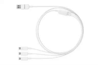 Produktbild von Samsung ET-TG900, USB A, 3 x Micro-USB B, Männlich/Männlich, Weiß