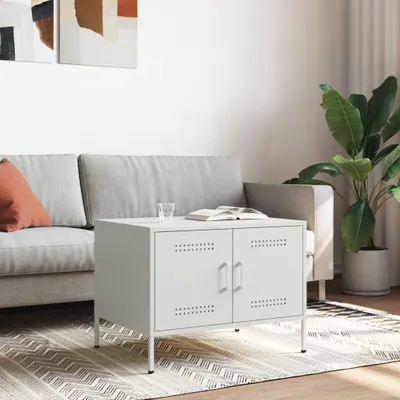 Obrázok produktu pre vidaXL Konferenčný stolík biely 68x50x50,5 cm oceľ