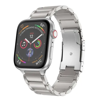 Produktbild von Strap-it Apple Watch Titanarmand (Silber)