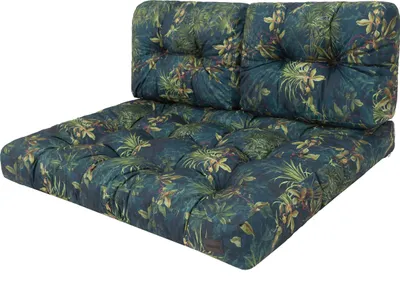 Image de Coussin de palette, coussin de jardin, chaise longue, lieu de rencontre, lieu de fête, à disposer à sa guise, herbe verte, 120 x 80 cm, 120 x 40 cm