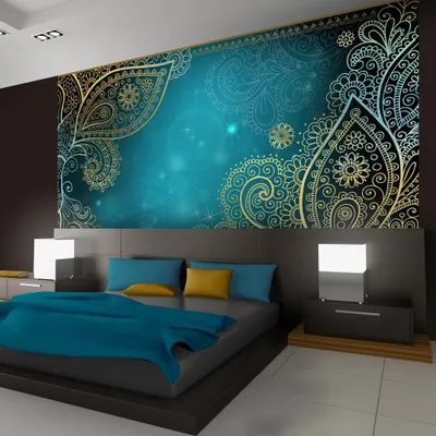 Produktbild von Fototapete selbstklebend Ornament 392x280 cm Tapete Wandtapete Wandbilder Klebefolie Dekofolie Tapetenfolie Wand Dekoration Wohnzimmer - Abstrakt f-A-0146-a-b