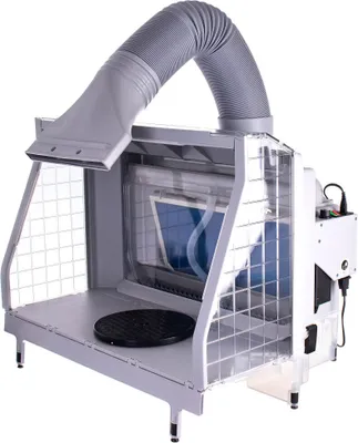 Obrázek produktu pro Profesionální velká modelářská stříkací kabina s vodní clonou, LED osvětlením a nastavitelným krytem HS-E600