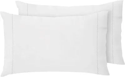 Produktbild von Famanu Kissenbezüge 50x80 cm - 2er Set, 100% Baumwolle, Weiß