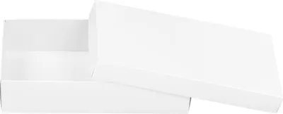 Produktbild von Faltschachtel 15,5 x 23,5 x 5,0 cm, Weiß, mit Deckel, Chromokarton - 10er Set